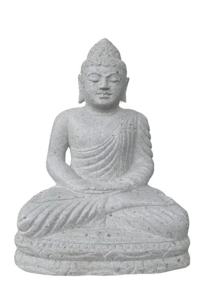 Artikelbild 1 des Artikels “Sitzender Buddha aus Flussstein 45cm Höhe. “