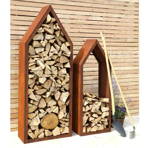 Artikelbild 1 des Artikels “Breiter Holzstapler mit Rahmen Höhe 149 cm, Breite 100 cm und Tiefe 34 cm, Saremo “
