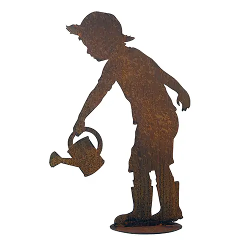 Artikelbild 1 des Artikels “kleiner Gärtner Till mit Gießkanne, 65 x 98 cm, auf Standplatte “