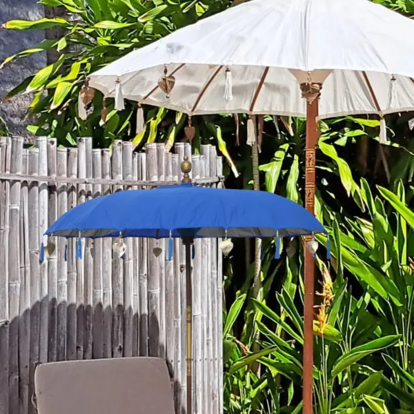 Bali Umbrella, 230cm Dia. in various color with Silver applications 