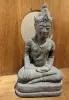 Product image 2 of the product “Buddha, sitting - Khmer, 30 cm high, cast lava stone, antique finish ”