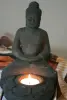 Product image 2 of the product “Sitting Buddha with tea light, 18 cm H, black ”