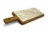 Artikelbild 2 des Artikels “Holztablett, aus Teakholz und Marmor, 40 x 15 x 3 cm “