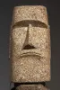 Product image 2 of the product “Moai head, 30 cm H | Natural stone (Basanit), stonemasonry ”