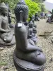 Artikelbild 2 des Artikels “Ausstellungsstück - Sitzender Buddha, Indien, 80 cm Höhe, Kunststein, hohl, handgefertigt & farbig. “