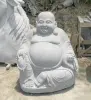 Product image 2 of the product “Seated Chinese Buddha, 122 cm height, riverstone ”