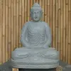 Artikelbild 2 des Artikels “Sitzender Buddha aus Riverstone in Dhyana-Stellung - Geste der Meditation, H. 80cm. “