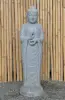 Artikelbild 2 des Artikels “Stehender Buddha aus Flussstein in Dharmachakra-Position - Geste des Rades der Dharma-Lehre. Ungefähr 122cm Höhe “
