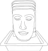 Artikelbild 2 des Artikels “Khmer-Kopf als Wasserspiel, ca. 130 cm, Farbe iron stone “