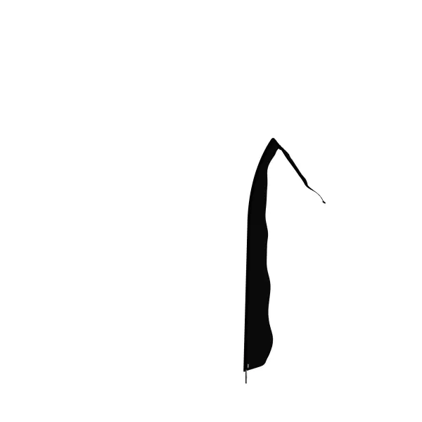 Artikelbild 2 des Artikels “Original Balifahne, schwarz. Die Fahne ist in 3, 4, 5 und 6 Meter erhältlich. Auswahl: 4 Meter Variante“