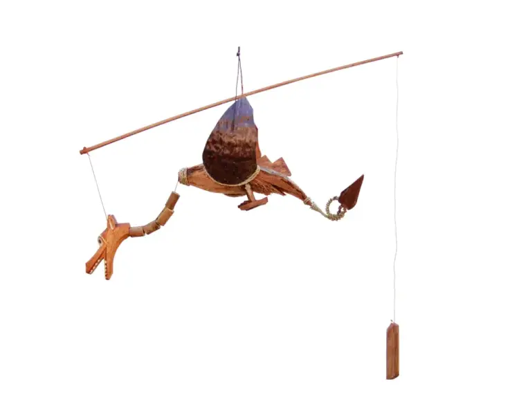 Artikelbild 2 des Artikels “Bambus-Windspiel mit einem Drachen. Die Länge beträgt 30 cm. Natürlich “