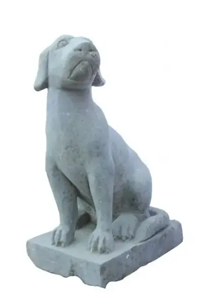 Artikelbild 2 des Artikels “SALE – Sitzender Jagdhund auf Sockel, ca. 65 cm H “