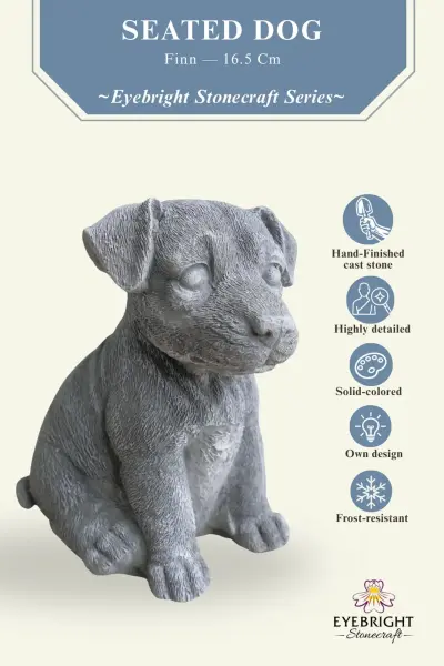 Artikelbild 2 des Artikels “Finn - Seated Dog, 16.5cm H | cast stone “