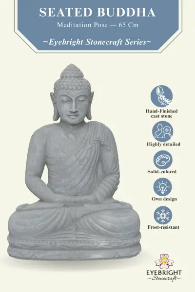 Artikelbild 2 des Artikels “Sitzender Buddha Meditation, 65cm - aus Kunststein “