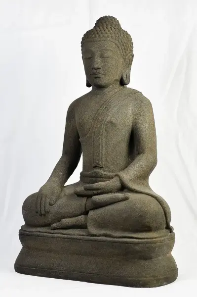 Artikelbild 2 des Artikels “Buddha-Figur, sitzend, 50 cm, oliv “