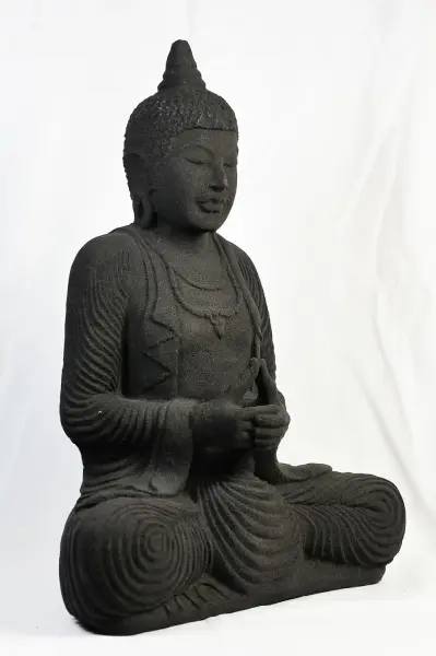 Artikelbild 2 des Artikels “Buddha-Figur, sitzend, thailändisch, 50 cm, schwarz “