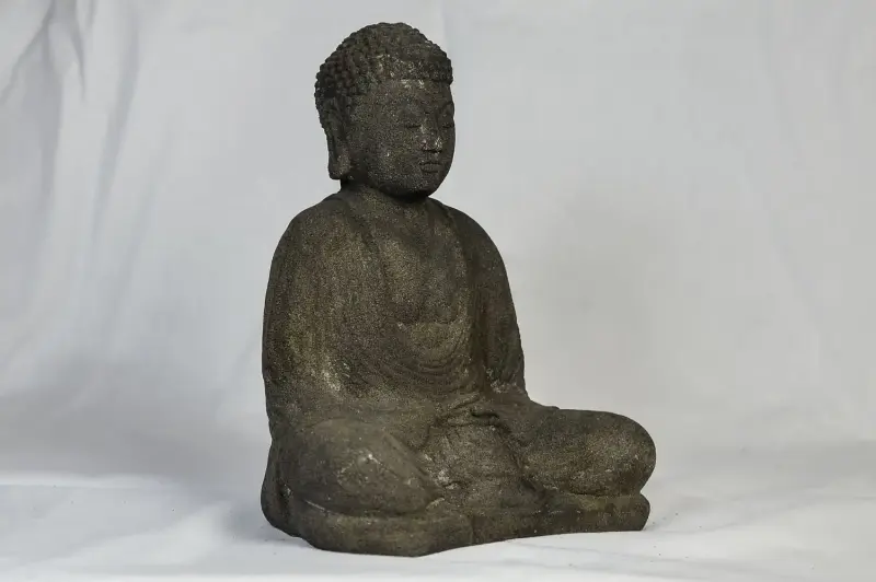 Artikelbild 2 des Artikels “Buddha-Figur, sitzend, japanisch, 21 cm, oliv “