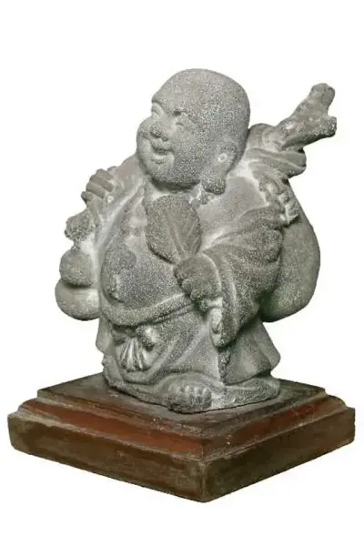 Artikelbild 2 des Artikels “Wandermönch auf Holzsockel, 13 cm, grau “