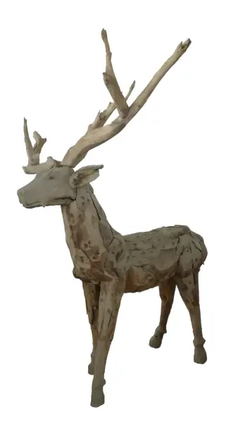 Artikelbild 2 des Artikels “Stehender Hirsch, die Hörner können abgenommen werden. Ca. 120cm Länge und 140cm Höhe. “