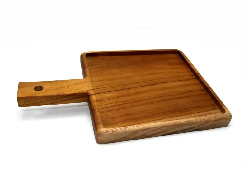 Artikelbild 2 des Artikels “Holztablett, aus Teakholz, 30 x 20 x 2 cm “