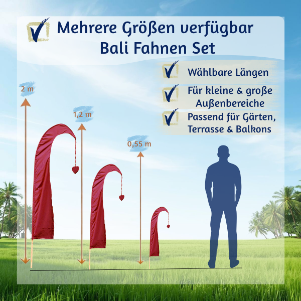 Artikelbild 2 des Artikels “Balifahne flieder – Original Satin-Gartenbanner inkl. Stab (1,2m / 2m) “