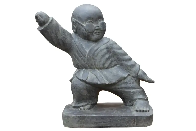 Artikelbild 2 des Artikels “stehender Kung-Fu-Mönch mit Brille, 60 cm “
