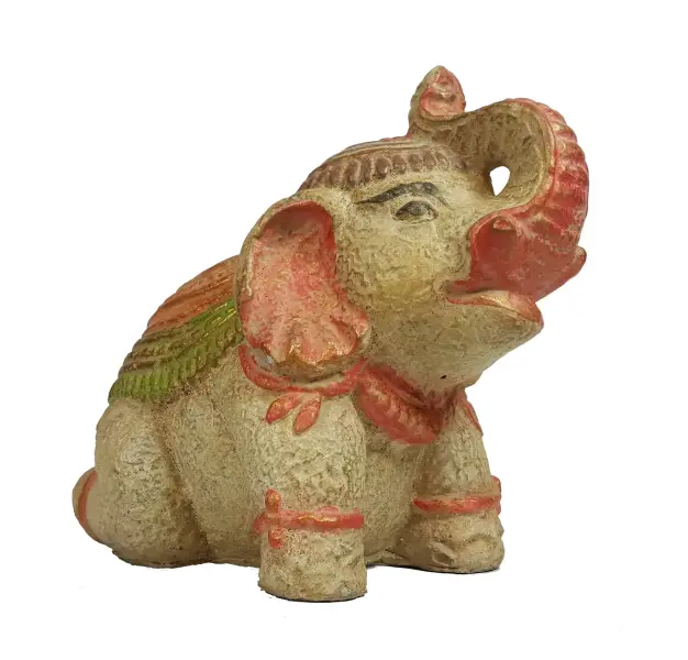 Artikelbild 2 des Artikels “Freundlicher Elephant, Steinguss, handbemalt, ca. 20 cm “