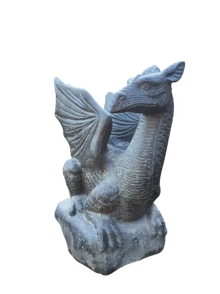 Artikelbild 2 des Artikels “Sitzender Drache auf Stein, ca. 65 cm “