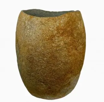 Artikelbild 2 des Artikels “Pflanzgefäß, ausgehöhlter Stein, Größe ca. 35 cm “