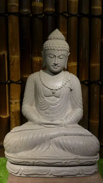 Artikelbild 2 des Artikels “Buddha-Figur, sitzend, „Meditation“, indisch, 80 cm “