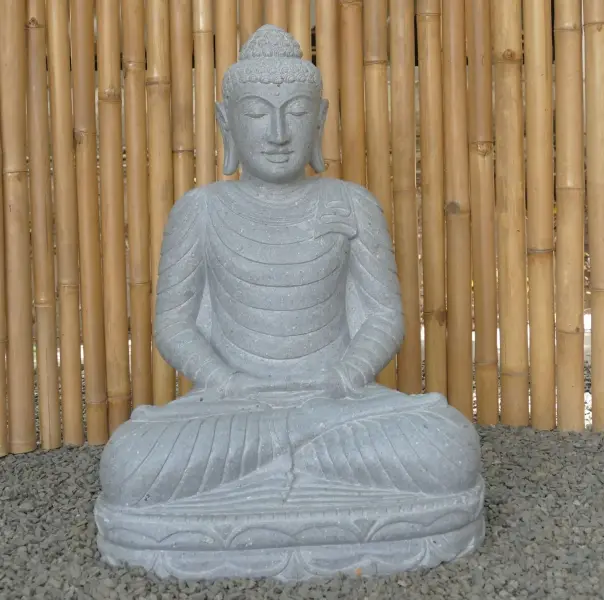 Product image 2 of the product “Seated Buddha made of Riverstone in Dhyana position - gesture of meditation, H. 80cm. ”