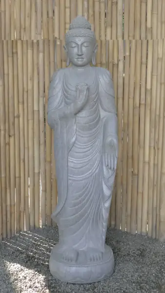 Artikelbild 2 des Artikels “Stehender Buddha mit Lotusblume, ca. 180cm H “