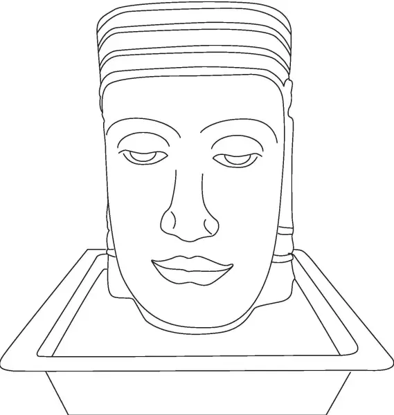 Product image 2 of the product “Khmer head water feature, ca. 130 cm, colour slate ”