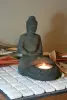 Product image 3 of the product “Sitting Buddha with tea light, 18 cm H, black ”