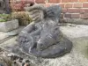Product image 3 of the product “Lying Dragon on stone, ca. 50 cm L antique finish, pressed stone ”