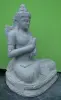 Product image 3 of the product “Seated Dewi Sri made of Riverstone in Dharmachakra gesture of wheel of the teaching of the Dharma, H. 80cm. ”