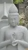 Artikelbild 3 des Artikels “Sitzender Buddha mit floraler Schnitzerei -Chakra Position. Ungefähr 152cm Höhe. Naturstein (Flussstein), Steinmetzarbeiten “