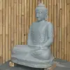Artikelbild 3 des Artikels “Sitzender Buddha aus Riverstone in Dhyana-Stellung - Geste der Meditation, H. 80cm. “