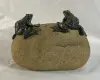 Artikelbild 3 des Artikels “Zwei Frösche im Duo – Bronzeoptik auf Stein (ca. 21 cm) “