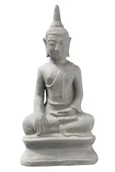 Product image 3 of the product “Sitting buddha, Thai, 30cm height, cast lava stone, handcrafted & coloured ”