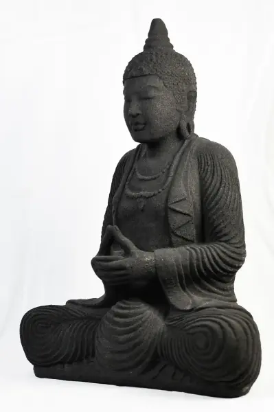 Artikelbild 3 des Artikels “Buddha-Figur, sitzend, thailändisch, 50 cm, schwarz “