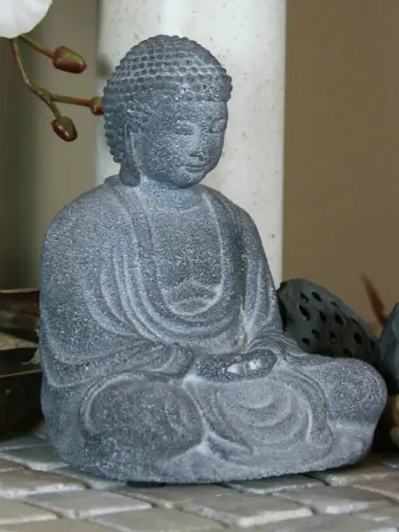 Product image 3 of the product “Seated Buddha, Japanese, 15 cm H, grey ”