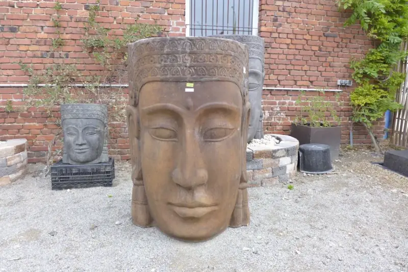 Artikelbild 3 des Artikels “Khmer-Kopf als Wasserspiel, ca. 130 cm, Farbe iron stone “
