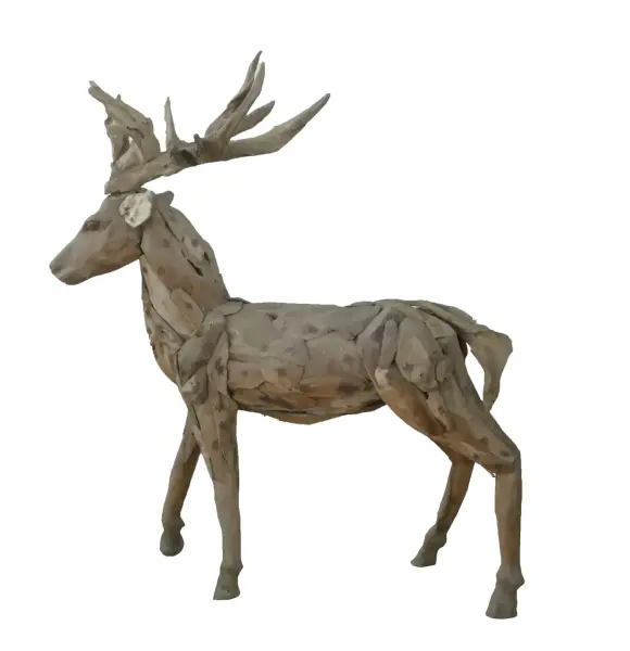 Artikelbild 3 des Artikels “Stehender Hirsch, die Hörner können abgenommen werden. Ca. 120cm Länge und 140cm Höhe. “