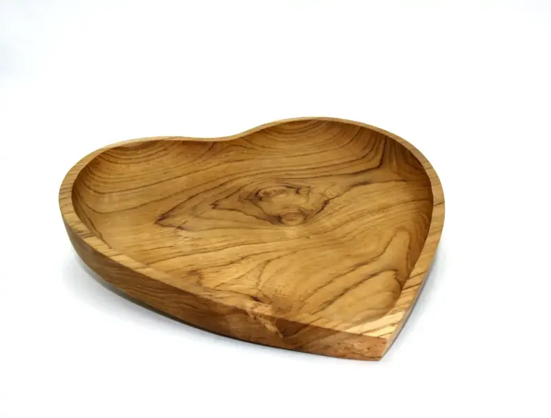 Artikelbild 3 des Artikels “Liebesteller aus Holz, aus Teakholz, 22x22x2 cm “