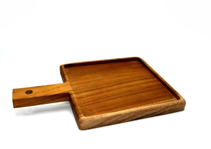 Artikelbild 3 des Artikels “Holztablett, aus Teakholz, 30 x 20 x 2 cm “