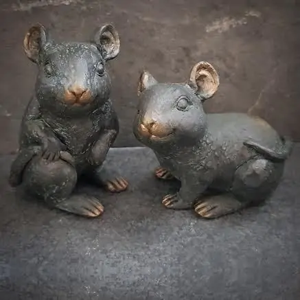 Artikelbild 3 des Artikels “Mäuse, 2er-Set, Bronzeoptik, 7 cm “