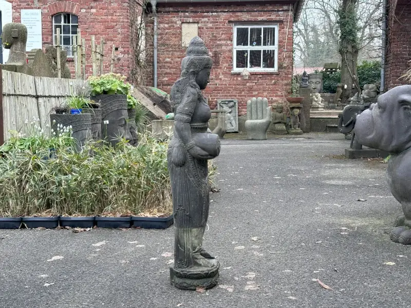 Product image 3 of the product “Standing Dewi Sri as a water feature, 123cm height, cast stone, handcrafted & coloured ”