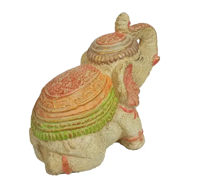Artikelbild 3 des Artikels “Freundlicher Elephant, Steinguss, handbemalt, ca. 20 cm “