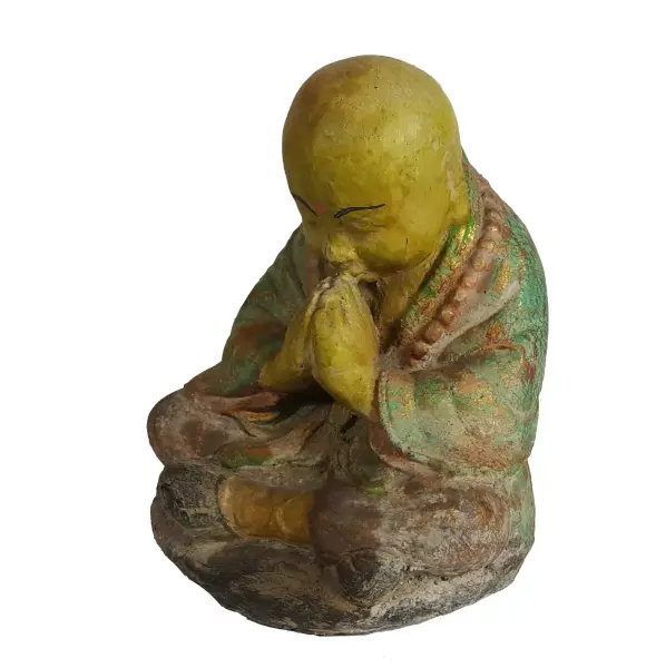 Artikelbild 3 des Artikels “Sitzender Mönch, Steinguss, handbemalt, ca. 20 cm “